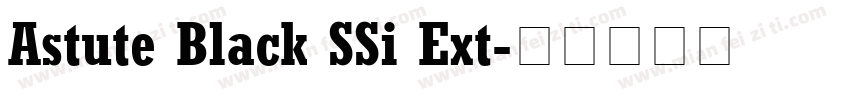 Astute Black SSi Ext字体转换
